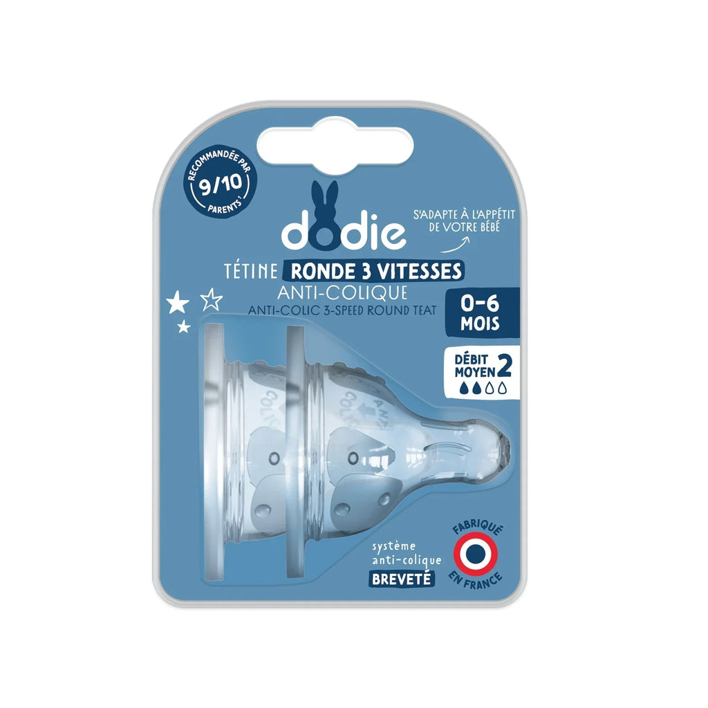 DODIE 2 TETINES INITIATION+ ANTI COLIQUE 0-6M D2