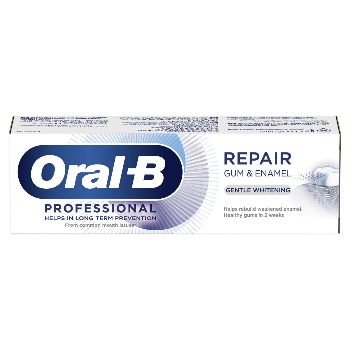 ORAL-B DENTIFRICE GUM & ENAMEL REPAIR GENTLE WHITENING 75ML