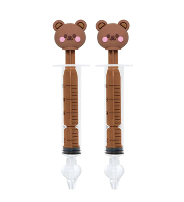 L2N Pharma Lot de 2 Seringues Bébé pour Lavage Nasal Ourson