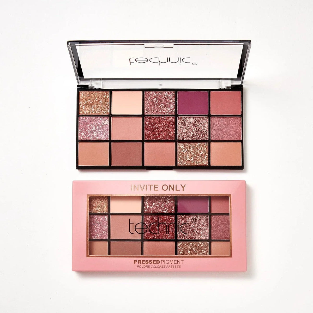 Technic Cosmetics 15 Pressed Pigment Palette Eyeshadow Invite Only