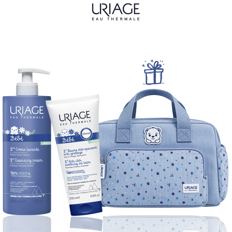 Pack Uriage Bébé 1ère Crème Lavante 500 ml + 1er Baume Oléo-Apaisant 200 ml = Sac Bébé Offert