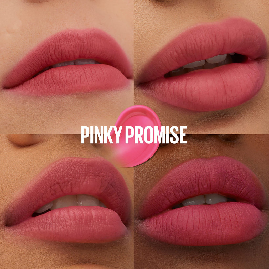 MAYBELLINE NEW YORK SUPERSTAY TEDDY TINT BLUSH À LÈVRES LIQUIDE FINI MAT FONDU PINKY PROMISE 45