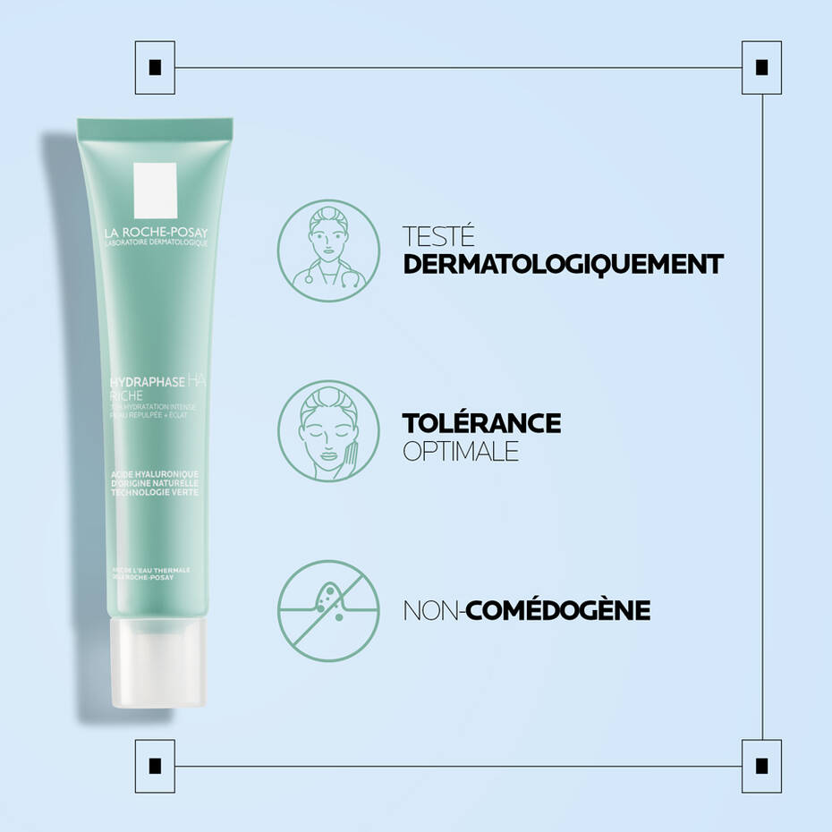 LA ROCHE-POSAY HYDRAPHASE HA RICHE  HYDRATANTE À L'ACIDE HYALURONIQUE 40ML