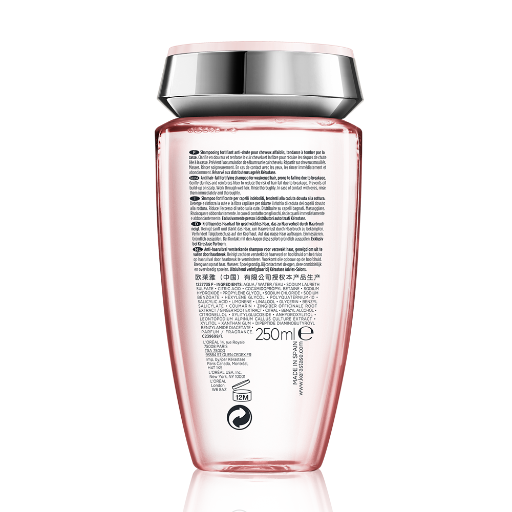 Kérastase Genesis Bain Hydra-Fortifiant 250ml – Shampooing Anti-Chute Cheveux Fragiles