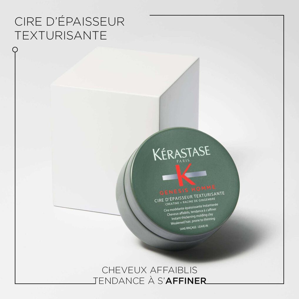 Kérastase Genesis Homme Cire d’Épaisseur Texturisante 75ml – Cire Coiffante Épaississante
