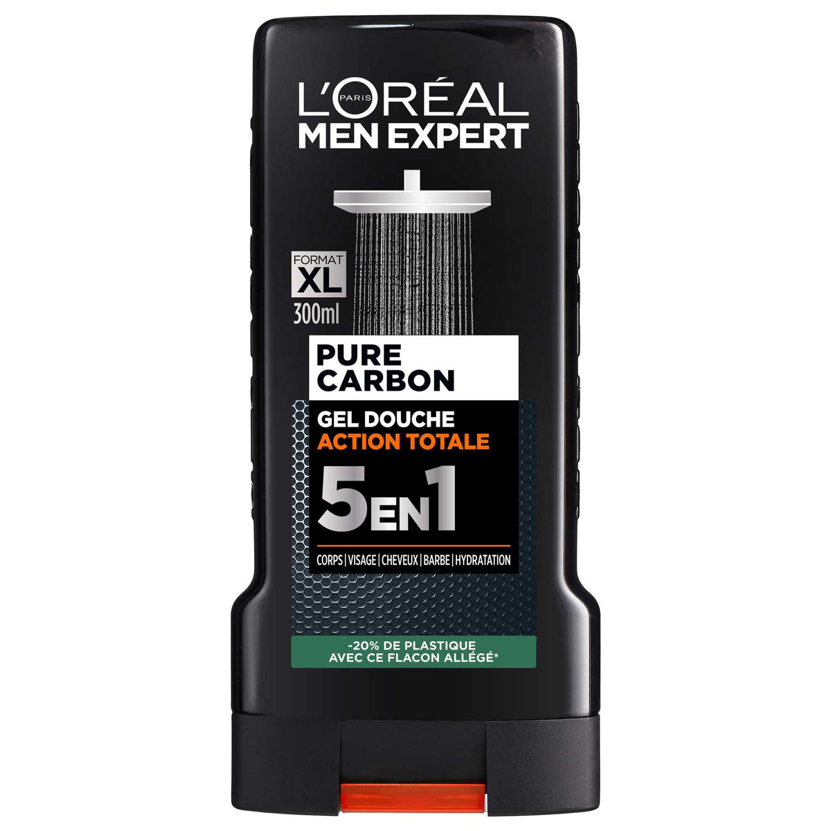 L'ORÉAL PARIS MEN EXPERT GEL DOUCHE PURE CARBON TOTAL CLEAN 5EN1 300 ML