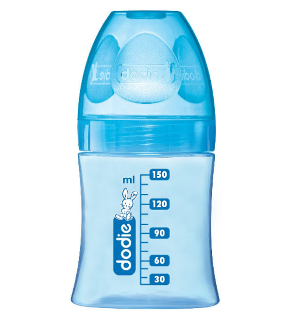 Dodie Biberon Initiation+ Tétine débit 1 Bleu 0-6 M 150 ml