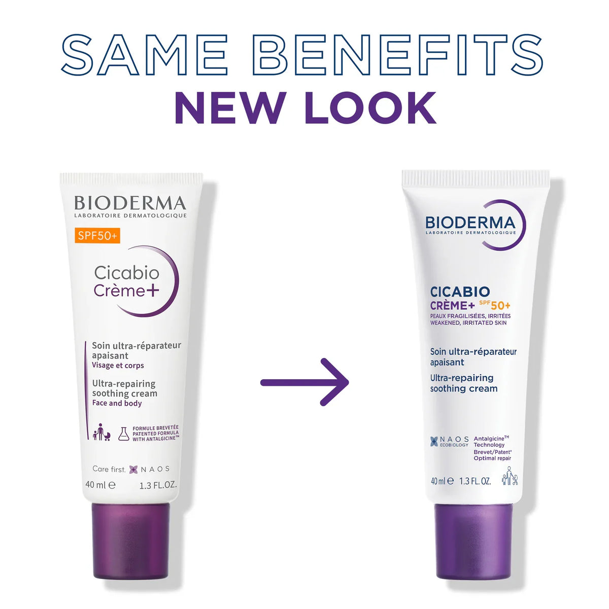BIODERMA Cicabio Crème+ SPF50+ – Soin Ultra-Réparateur Apaisant – 40 ml