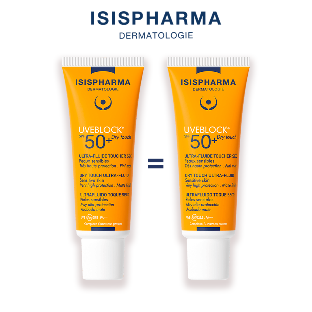 ISISPHARMA Pack Uveblock DryTouch Invisible Sec SPF50+ 40ml *2 (Offre Promotionnelle)