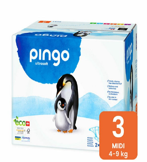 Pingo Midi Taille3 – 4-9KG –  2 Sachets de 44 Couches