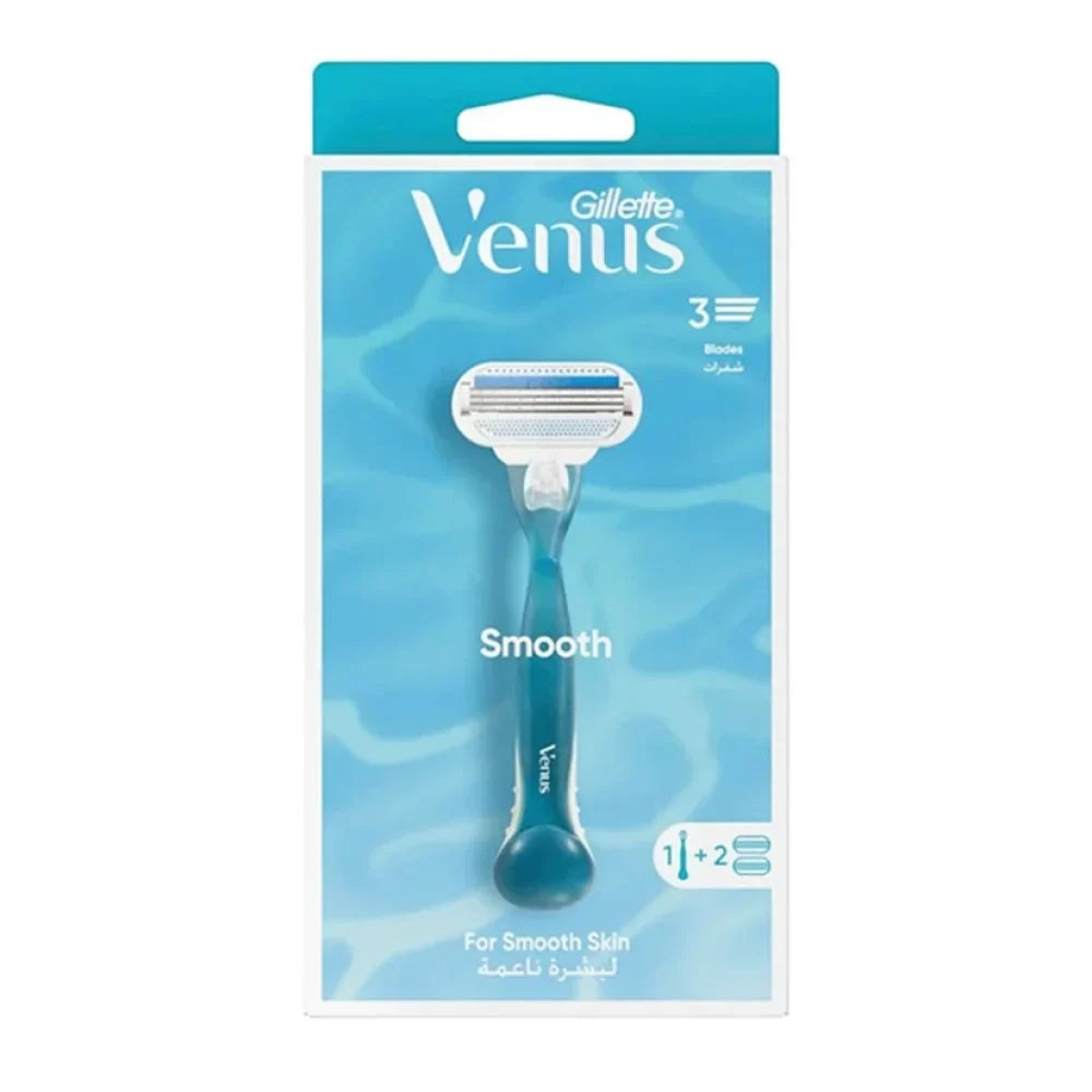 GILLETTE VENUS RASOIR SMOOTH 3 LAMES 2 RECHARGES