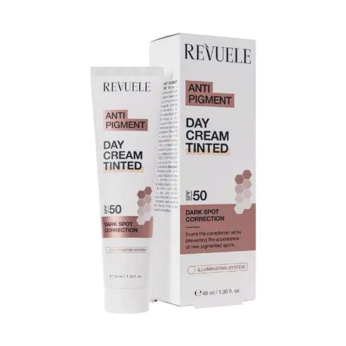 REVUELE ANTI PIGMENT DAY CREAM TINTED SPF 50, 40 ml