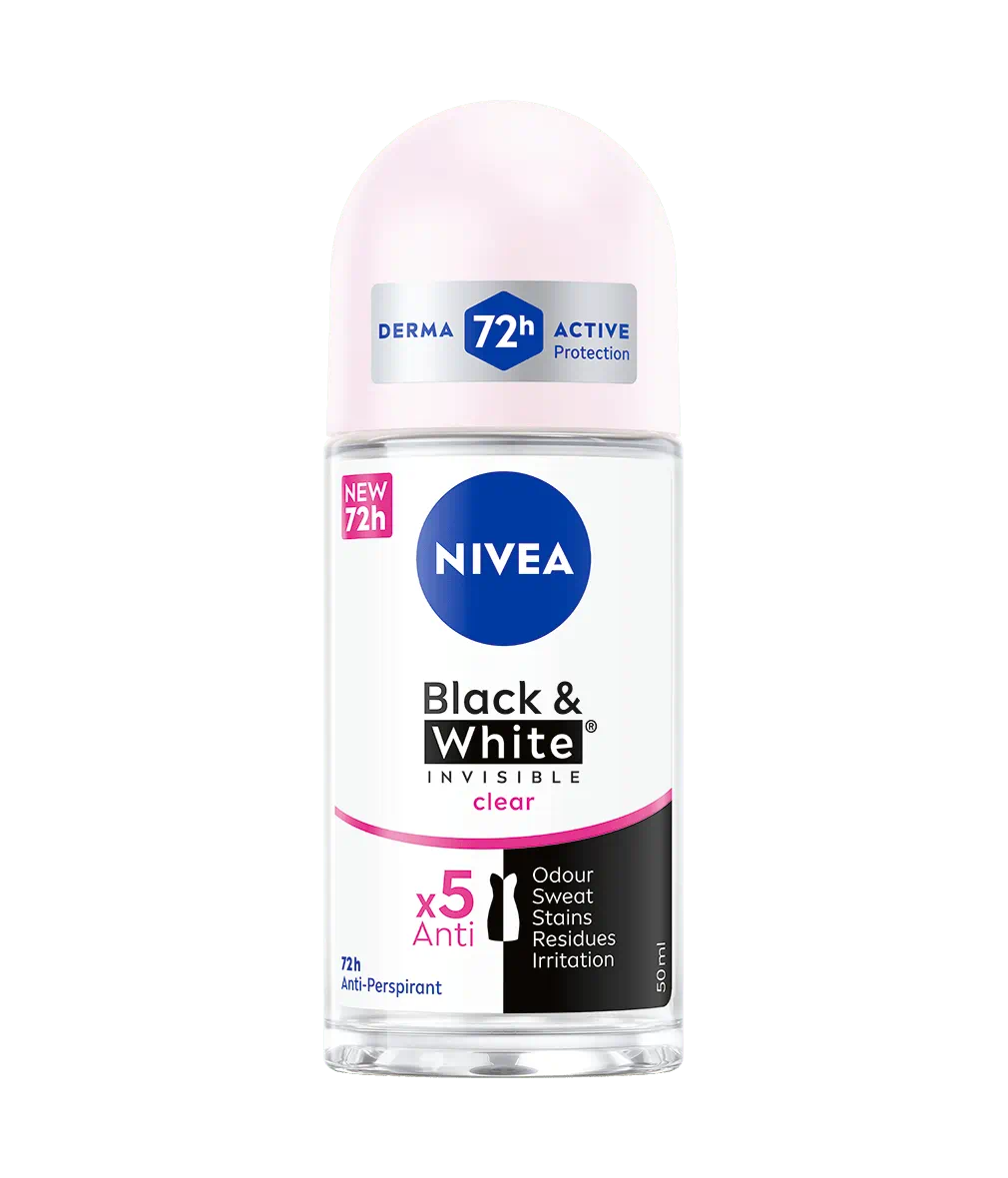 IVEA DEODORANT BLACK & WHITE INVISIBLE CLEAR ANTI-PERSPIRANT  72H