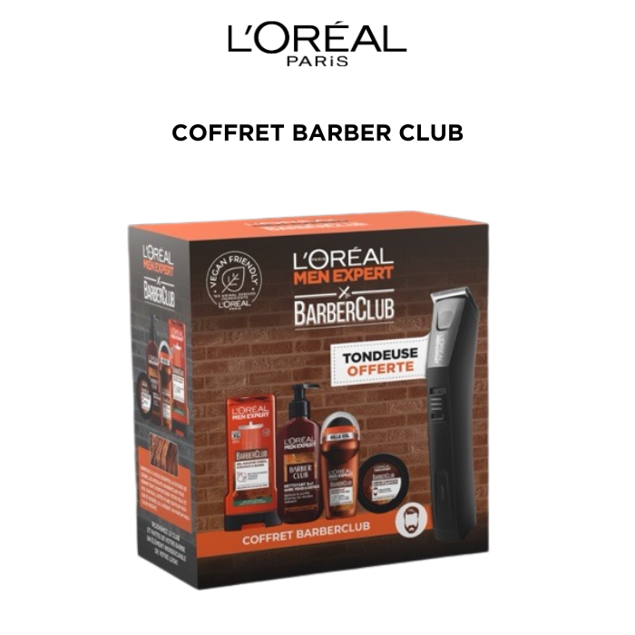 L'ORÉAL PARIS MEN EXPERT ROUTINE BARBER (GEL WASH + CREME COIFFANTE +GEL DOUCHE + DEO RO) = TONDEUSE OFFERTE