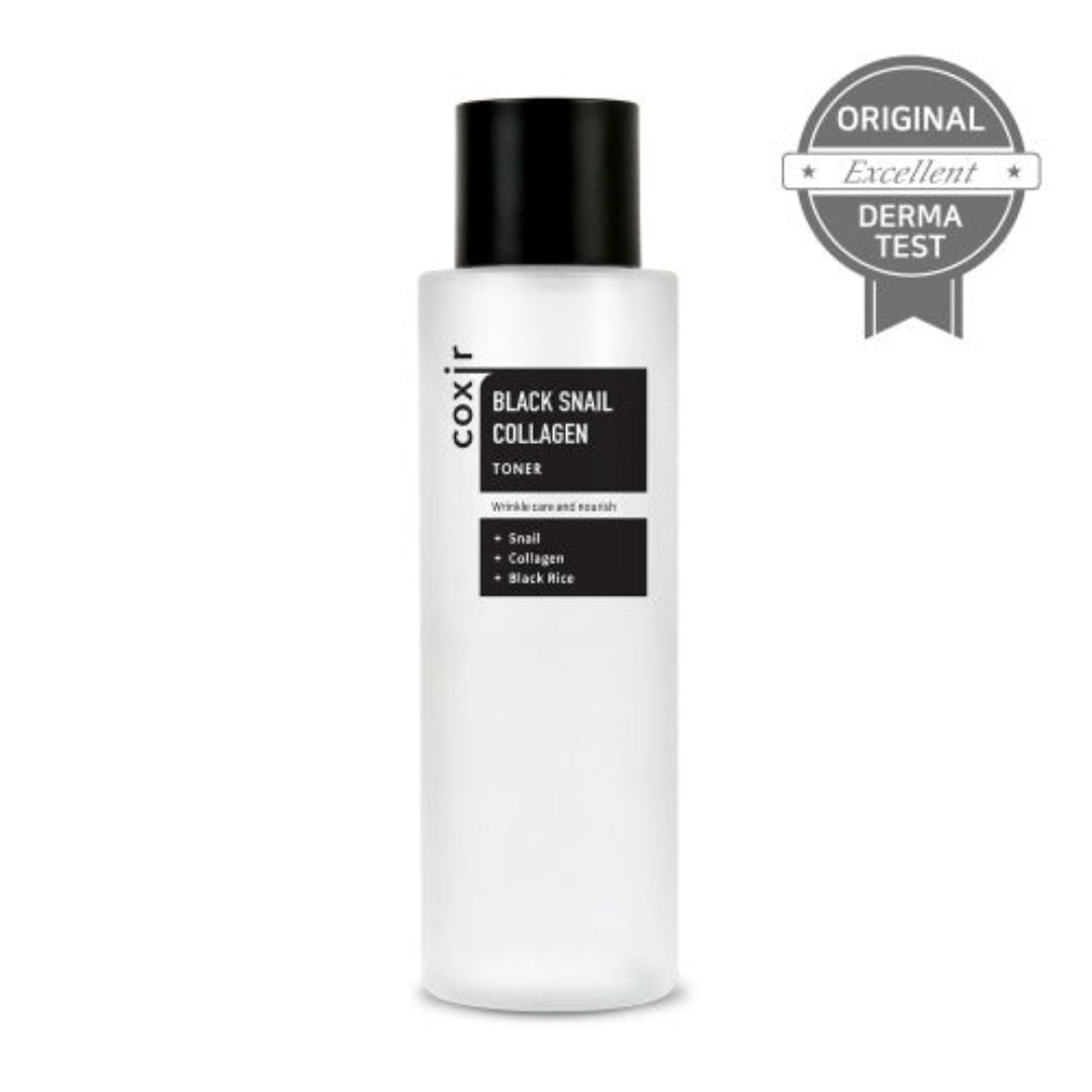 Coxir Black Snail Collagen Toner 150ml – Toner Réparateur & Hydratant à la Bave d’Escargot