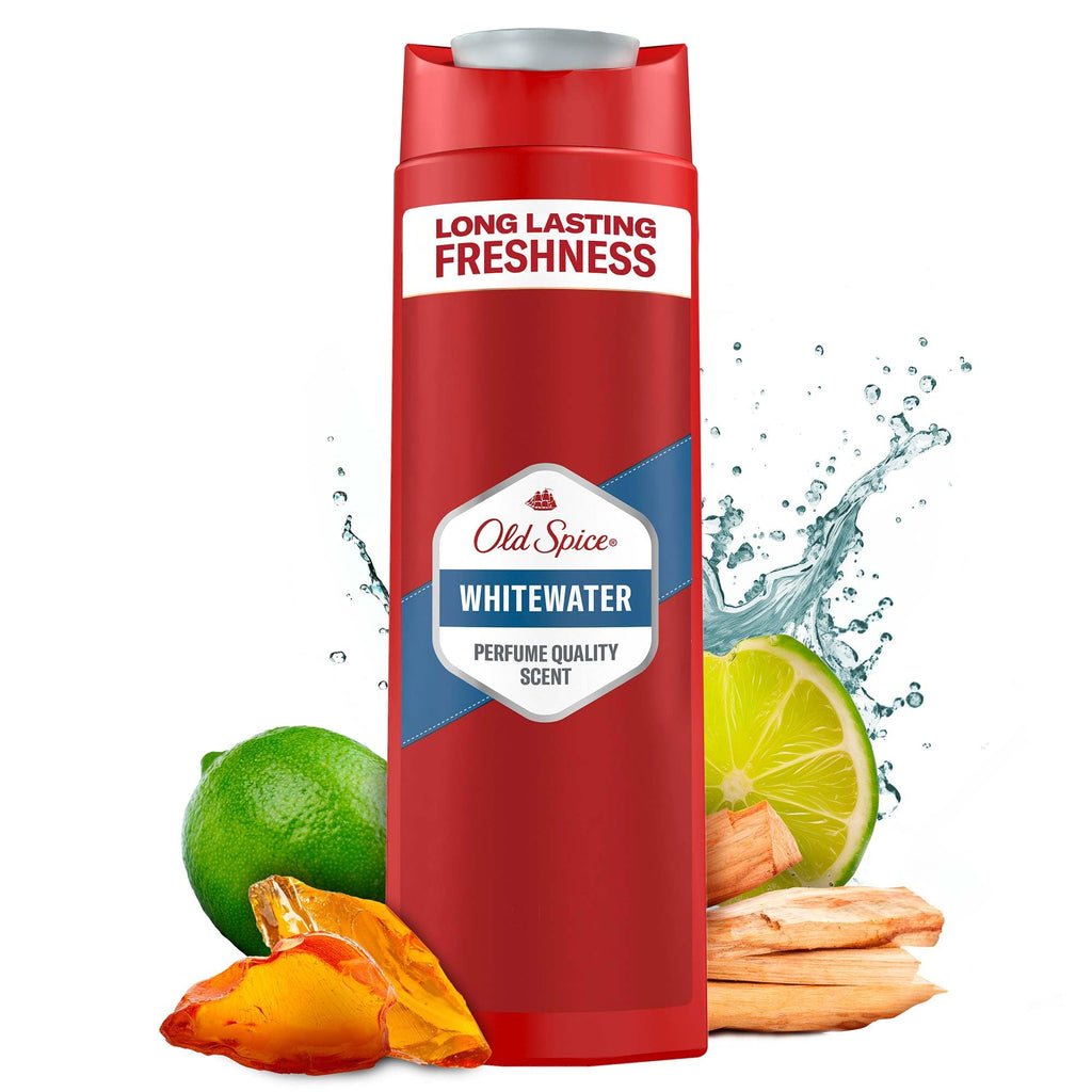 OLD SPICE WHITEWATER GEL DOUCHE HOMME 3-EN-1 FRAÎCHEUR 400 ML