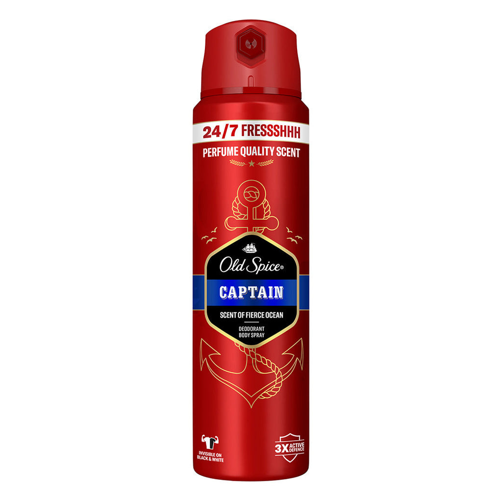 OLD SPICE CAPTAIN DÉODORANT SPRAY POUR HOMME SCENT OF FIERCE OCEAN 150 ML