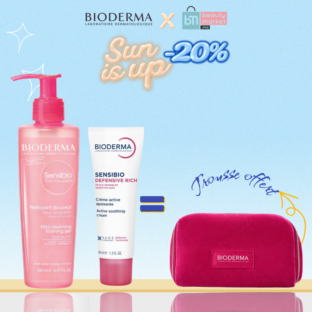 Bioderma Sensibio Gel Moussant 200ml + Sensibio Defensive Riche 40ml = Trousse Offerte