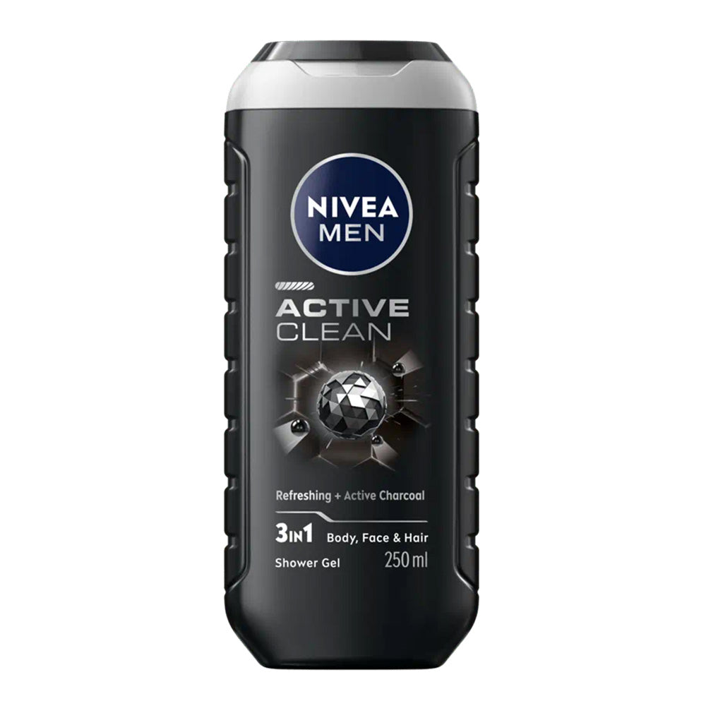 NIVEA MEN GEL DOUCHE 3 EN 1 ACTIVE CLEAN 250ML