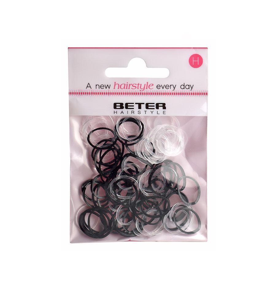 BETER Hairstyle PACK DE MINI ELASTIQUES 100 UNITES Noir - 19260