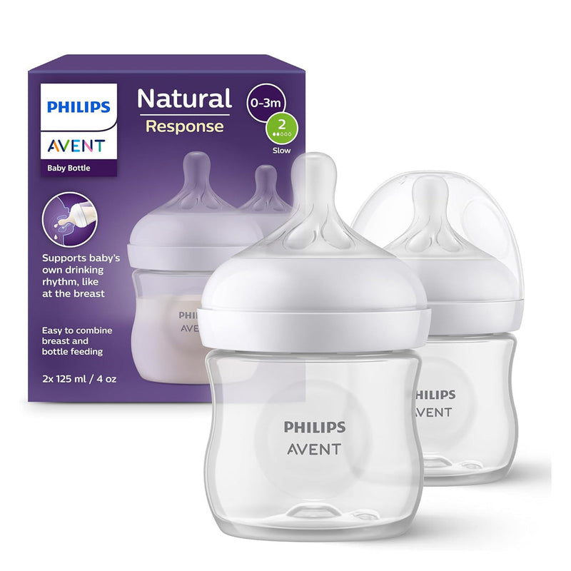 Avent Biberon Natural Response Avec Tetine +0 3m 2x125ml SCY900/02
