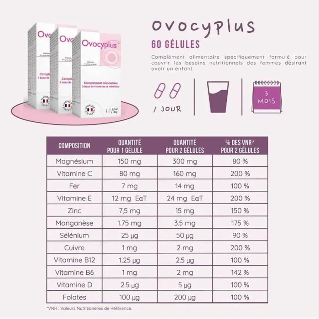 Ovocyplus 60 Gélules – Soutien de la Fertilité & Équilibre Hormonal Féminin