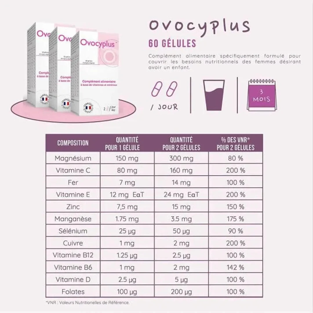 Ovocyplus 60 Gélules – Soutien de la Fertilité & Équilibre Hormonal Féminin
