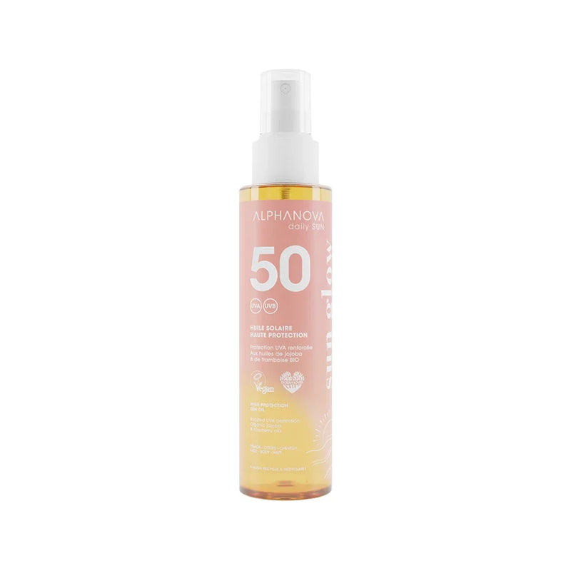 ALPHANOVA DAILY SUN SPF 50+ HUILE SOLAIRE VISAGE SUN GLOW 150 ML