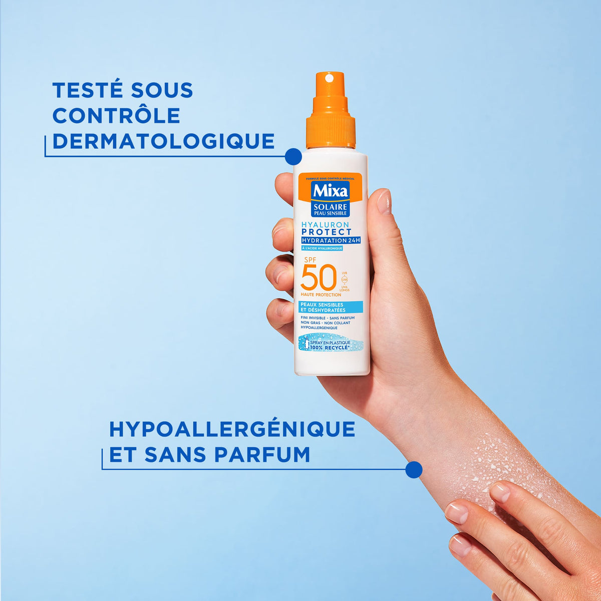Mixa SOLAIRE HYALURON PROTECT PEAU SENSIBLES SPF50+ SPRAY 150ML