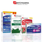 Forte Pharma Pack Sport Spiruline + Acérola + Mélatonine + Magné 300 Marin = Sac Offerte
