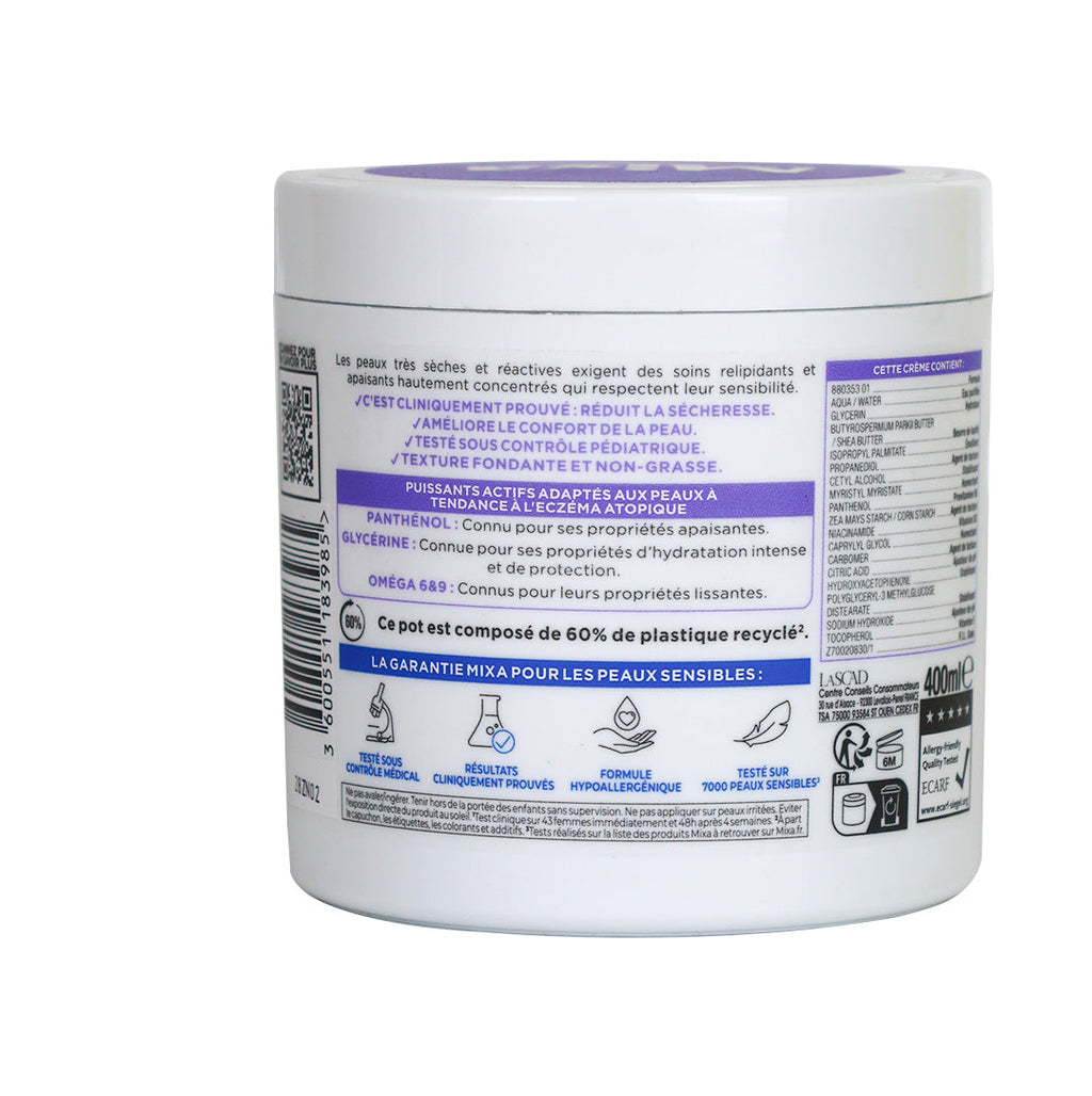 Mixa Crème Panthénol Confort - Visage, Corps, Mains 400ml