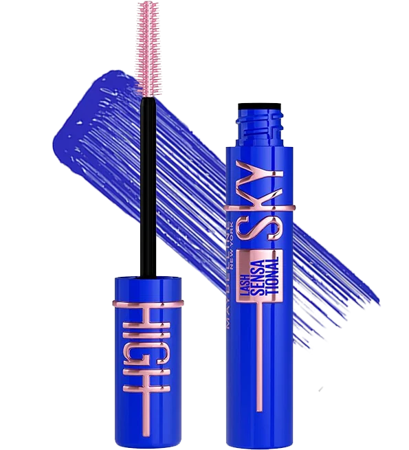Maybelline Sky High Bleu – Mascara Volume & Longueur = Crayon Tattoo Liner Studio Galactic Cobalt Offert