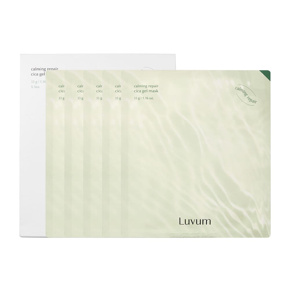 Luvum Calming Repair Cica Gel Mask 33g/5sheets – Masque Apaisant & Réparateur à la Centella Asiatica