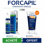 Forcapil Lotion Spray Anti-Chute 125 ml = Shampoing Fortifiant 200 ml offert
