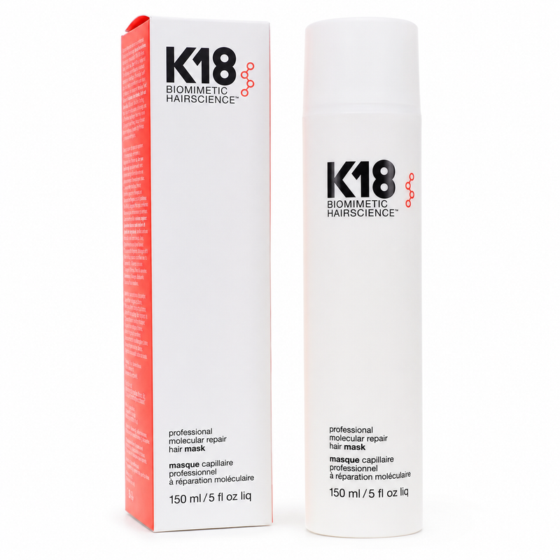 K18 Hair Professional Molecular Repair Hair Mask 150 ml – Masque Réparateur Moléculaire Sans Rinçage