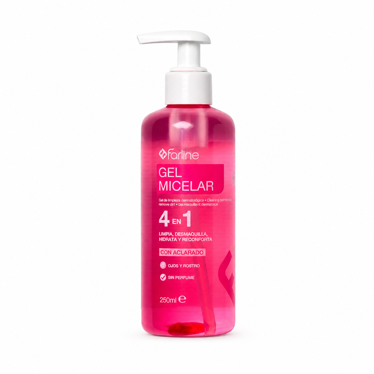 FARLINE Gel Micellaire Nettoyant et Démaquillant 4 en 1 – 250 ml