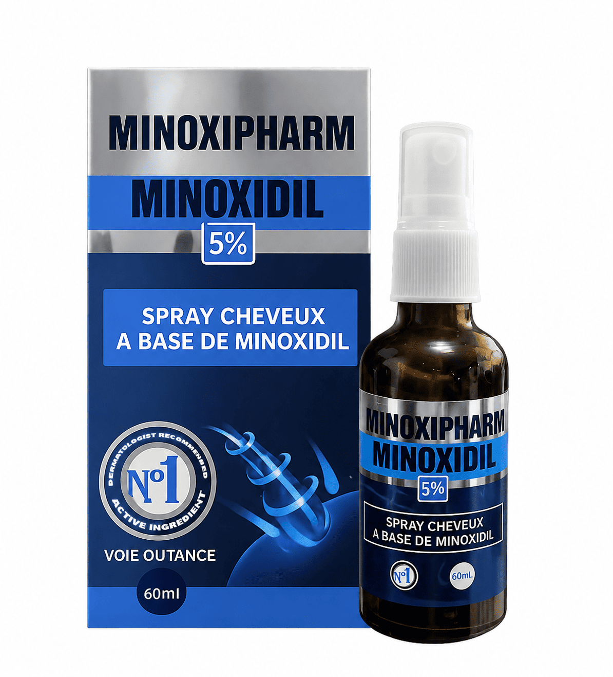 Minoxipharm Minoxidil 5% – Traitement Anti-Chute & Stimulant de Pousse des Cheveux