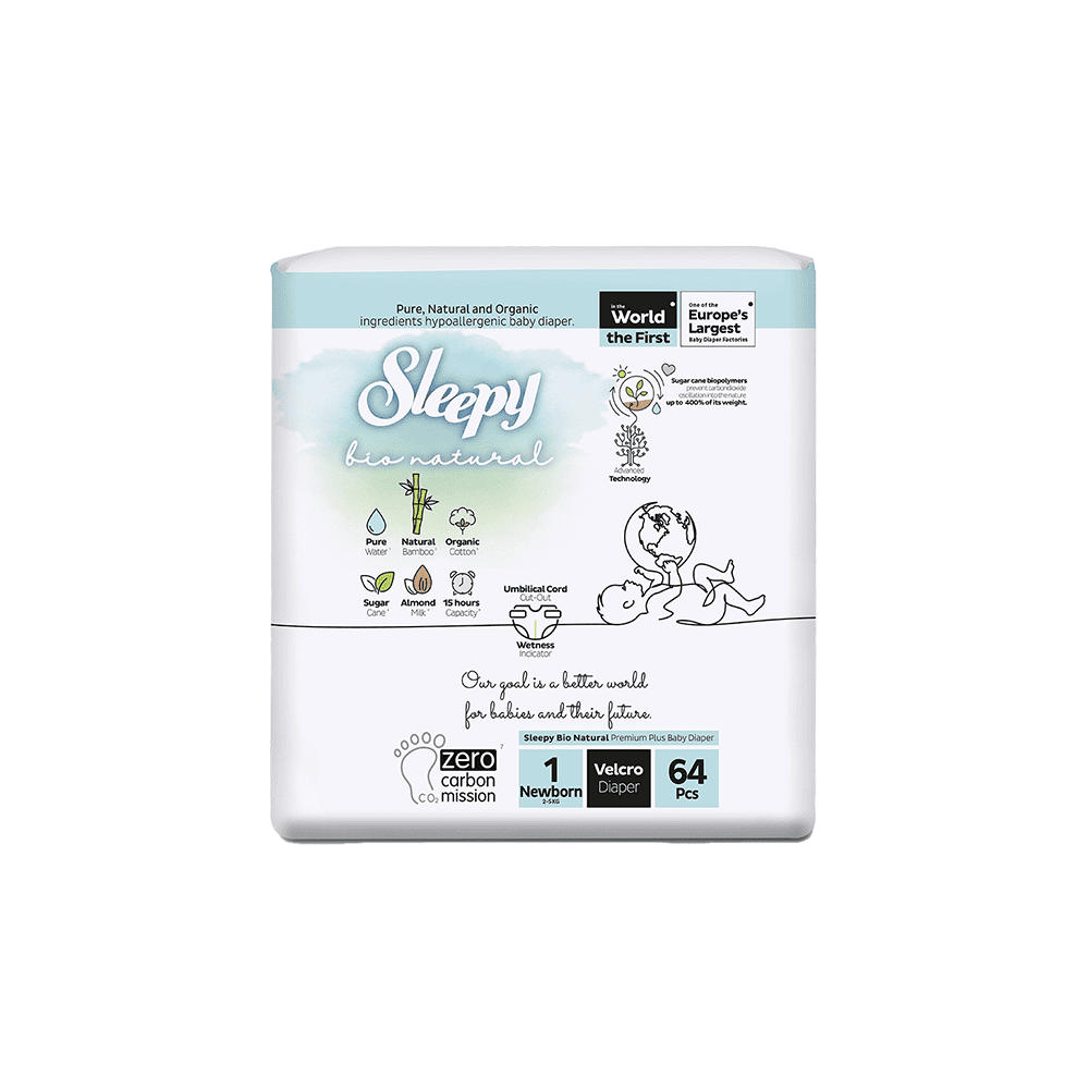 Sleepy Couches bio natural double jumbo nouveau-né taille 1 – 68 unités / 2-5 Kg