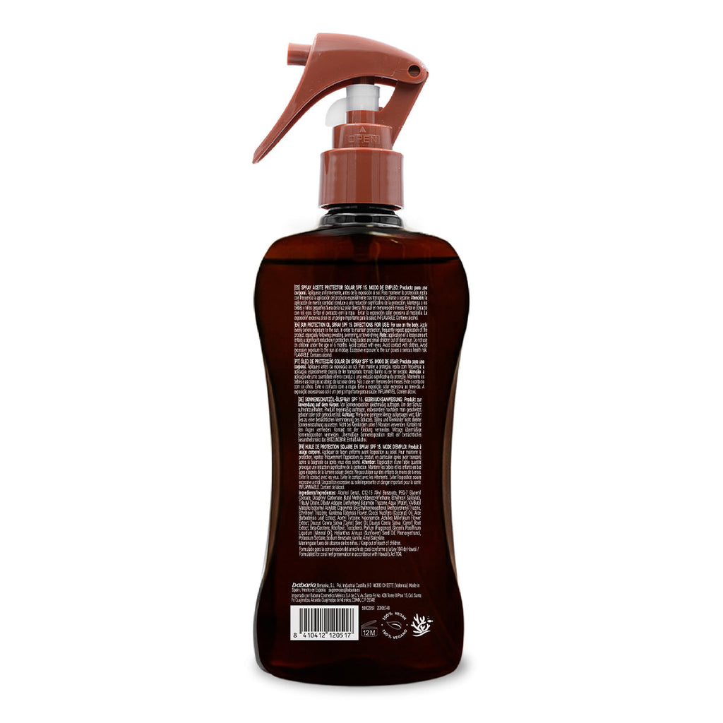 BABARIA SPRAY HUILE SOLAIRE PROTECTRICE AU MONOÏ DE TAHITI SPF 15 300ml