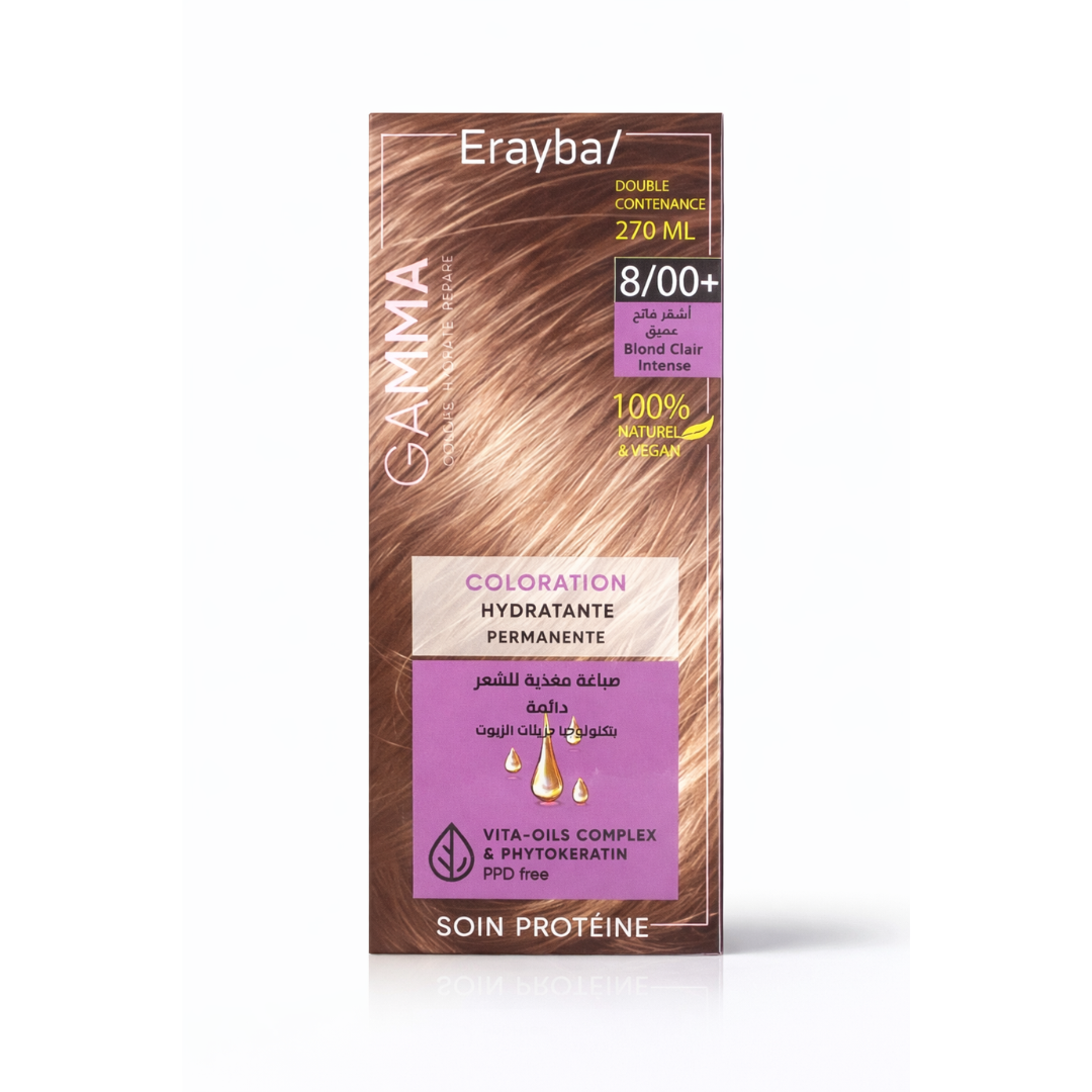 Erayba gamma Coloration cheveux  8/00+ Blond claire intense