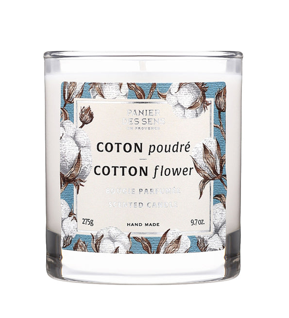 PANIER DES SENS Bougie parfumée cire végétale Parfum Coton Poudré 275G