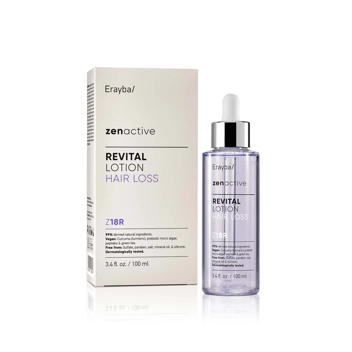 Erayba ZenActive Lotion Revital Z18R 100ml– Traitement Anti-Chute & Stimulation du Cuir Chevelu