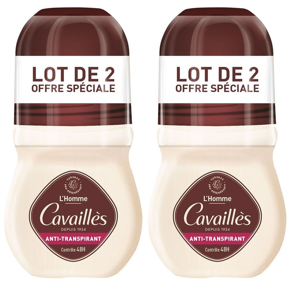 CAVAILLÈS OFFRE SPECIAL LOT DE 2 DEODORANT ANTI-TRANSPIRANT CONTRÔLE 48H ROLL-ON X 2