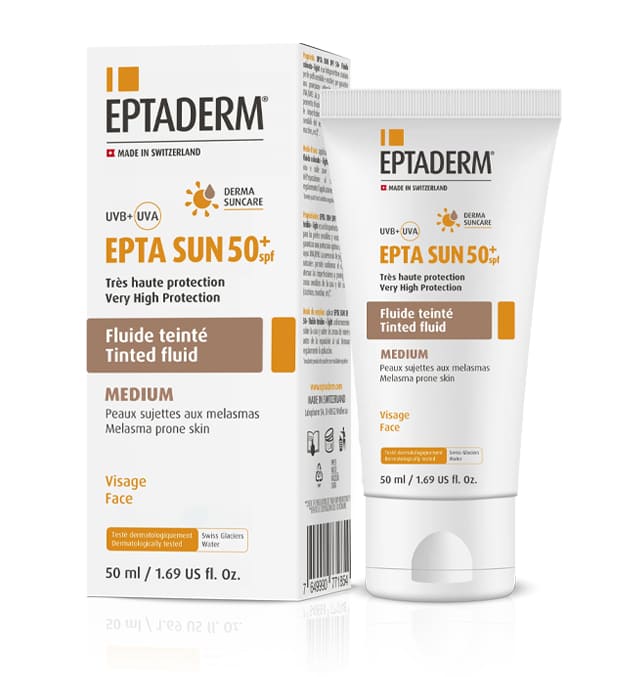 Eptaderm Epta Sun Spf50+ Fluide Teinte Medium 50ml