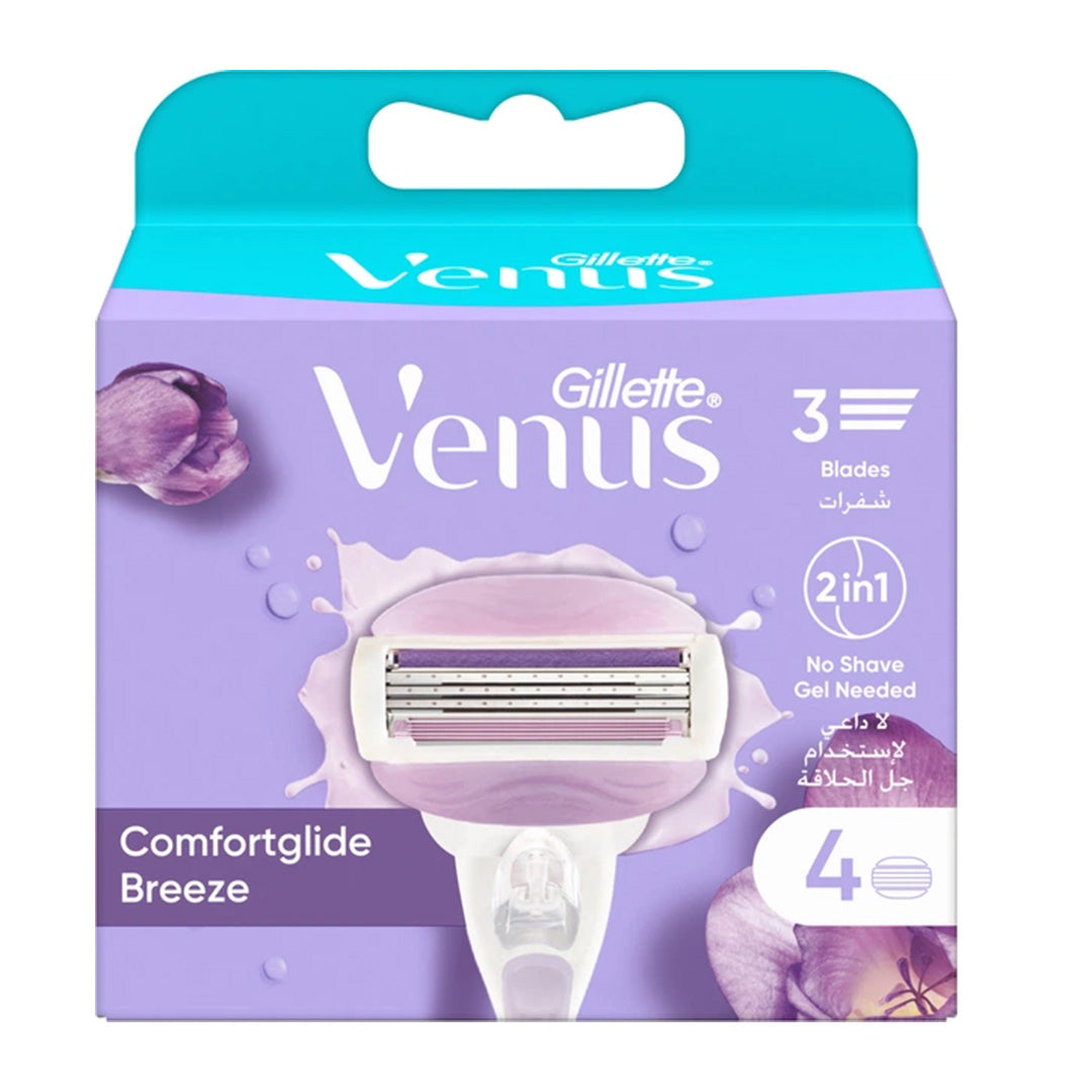 GILLETTE VENUS COMFORTGLIDE 4 PCS BREEZE 3 LAMES DE RASAGE COMFORT GLIDE BREEZE