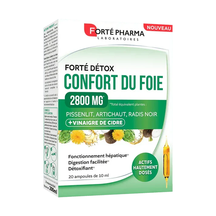 Forté Pharma Forté Détox Confort du Foie 2800mg 20 Ampoules