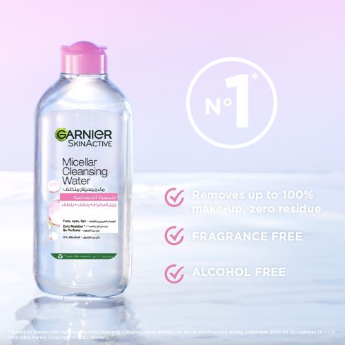 Garnier solution micellaire tout en 1 peaux sensibles 400ml