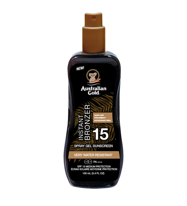 Australian Gold EU SPF 15 Spray Gel Bronzer 100mL