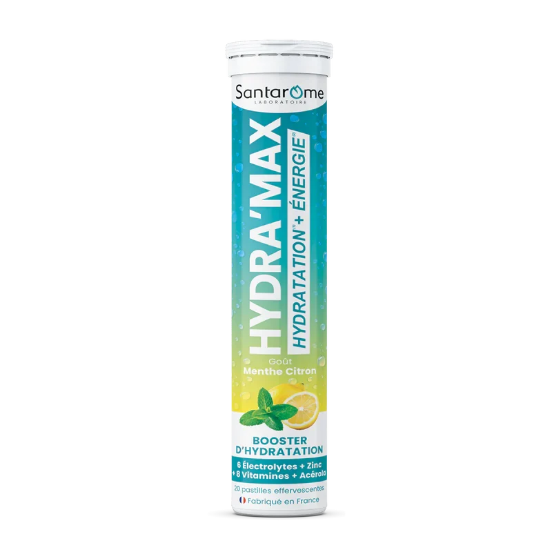 SANTAROME HYDRA'MAX Menthe Citron – 20 Pastilles Hydratation