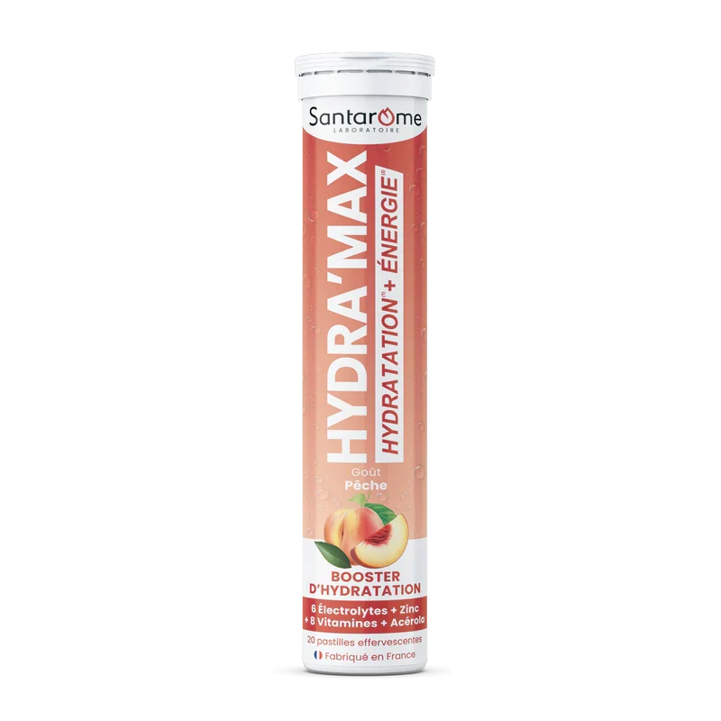 SANTAROME HYDRA'MAX Pêche – 20 Pastilles Hydratation